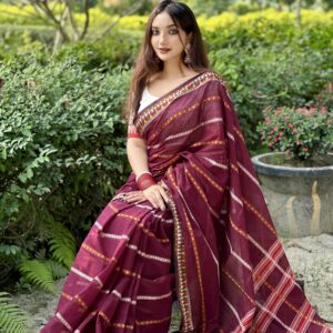 coffe color anarkoli saree